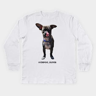 Tongue Out Kids Long Sleeve T-Shirt